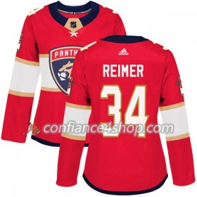 Adidas Maillot de Hockey Florida Panthers James Reimer 34 2017-2018 Rouge Authentic - Femme